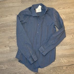 NWT Calvin Klein Slim Fit Stretch Blue Men’s Button Up